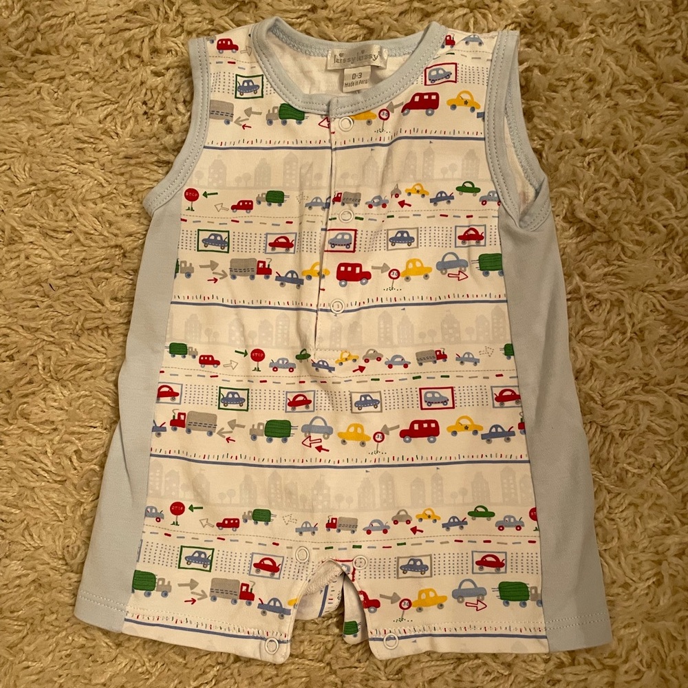 Kissy Kissy baby boys sleeveless romper, pima cotton